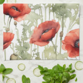 ポピーの日v.3 キッチンタオル (折り畳み)