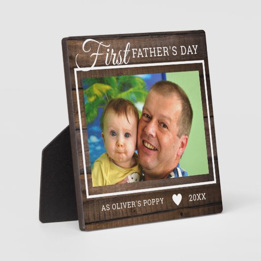 ポピーの木の写真として父素朴の日 フォトプラーク (正面)