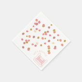 ポピーの水の色のドットバウンスハウスペーパーナプキン スタンダードカクテルナプキン (角)