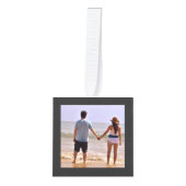 ポピーの水彩パーソナライズされた結婚花 キューブオーナメント (正面)