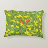 ポピーの水色 アクセントクッション (裏面)