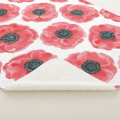 ポピーの水色 シェルパブランケット (3/4)