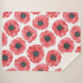 ポピーの水色 シェルパブランケット (正面(横))