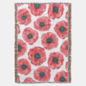 ポピーの水色 スローブランケット (正面縦)