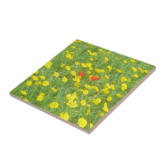 ポピーの水色 タイル (側面)