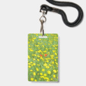ポピーの水色 バッジ (正面（ネックストラップ付）)