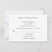 ポピーの結婚式の招待状の返信 招待状 (裏面)