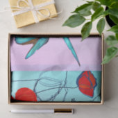 ポピーの花と蝶の切り離し 薄葉紙 (ギフト)