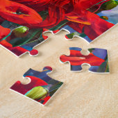 ポピーの花に隠れる女の子フィールドファンタジーアート ジグソーパズル (側面)