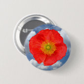 ポピーの花のみ+あなたのテキスト&アイディア 缶バッジ (正面&裏面)