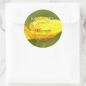 ポピーの花のアドレスパーソナライズされた ラウンドシール (バッグ)