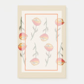 ポピーの花のカーテとアーおもしろいトのカスタムメモ ポストイット (正面)