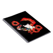 ポピーの花の中に入ったタトゥーの入った女の子Art by LeahG ノートブック (右側)