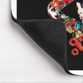 ポピーの花の中に入ったタトゥーの入った女の子Art by LeahG マウスパッド (コーナー)