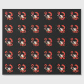 ポピーの花の中に入ったタトゥーの入った女の子Art by LeahG ラッピングペーパー (フラット)