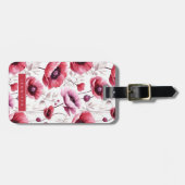 ポピーの花の荷物タグ ラゲッジタグ (正面横)
