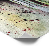 ポピーの花を水色に ポスター (角)