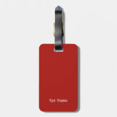 ポピーの花を水色に ラゲッジタグ (裏面縦)