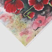 ポピーの花を水色に 薄葉紙 (詳細)