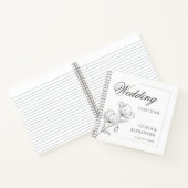 ポピーの花エレガントなウェディングゲストブック ノートブック (内部)