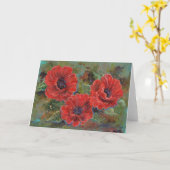 ポピーの花グリーティングカードbyルネ・ラヴォワ カード (黄色い花)