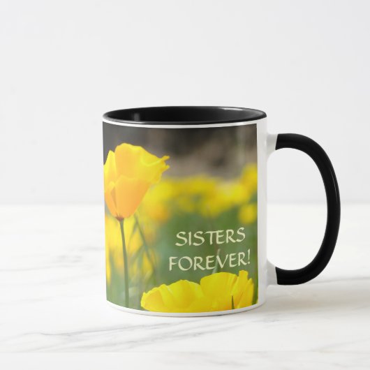ポピーの花コーヒーカップマグギフトシスターズ永遠 コーヒーマグカップ (右)