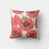 ポピーの花柄 クッション (正面)