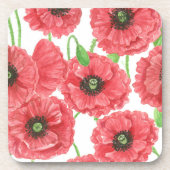 ポピーの花柄 コースター (正面)