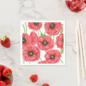 ポピーの花柄 スタンダードカクテルナプキン (インサイチュ)