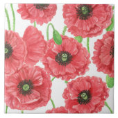 ポピーの花柄 タイル (正面)