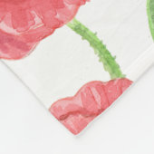 ポピーの花柄 フリースブランケット (角)