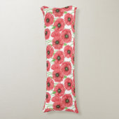 ポピーの花柄 ボディピロー (正面縦)