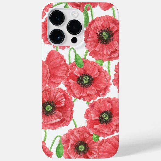 ポピーの花柄 Case-Mate iPhoneケース (裏面)