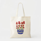 ポピーの花瓶アートコンテンポラリー トートバッグ (正面)