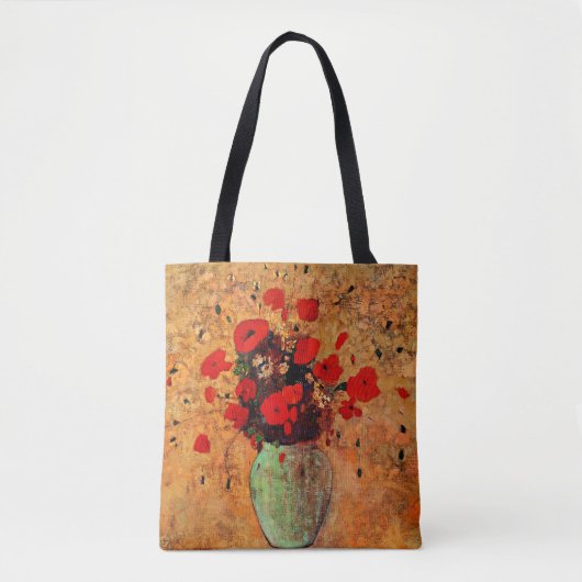 ポピーの花瓶by Odilon Redon トートバッグ (正面)