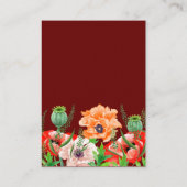 ポピーの花結婚の囲いカード エンクロージャーカード (裏面)