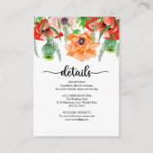 ポピーの花結婚の囲いカード エンクロージャーカード (正面)