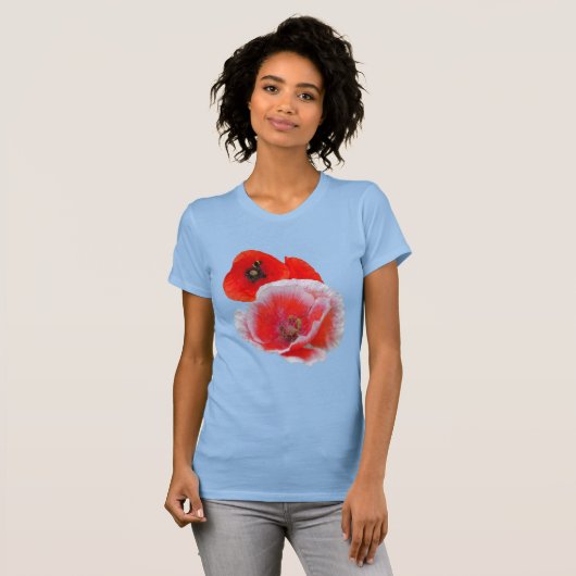 ポピーの花閉じるTシャツ Tシャツ (正面フル)