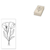 ポピーの茎のクラフトとアートスタンプ ラバースタンプ (押印)