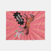 ポピーの速い漫画馬 フリースブランケット (正面(横))