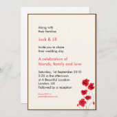 ポピーの5x7 招待状 (正面/裏面)