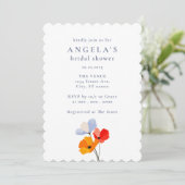 ポピーはっきりしたフローラブライダルシャワー 招待状 (スタンド正面)