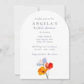 ポピーはっきりしたフローラブライダルシャワー 招待状 (正面)