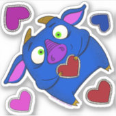 ポピーは君を愛してるステッカー シール (正面)