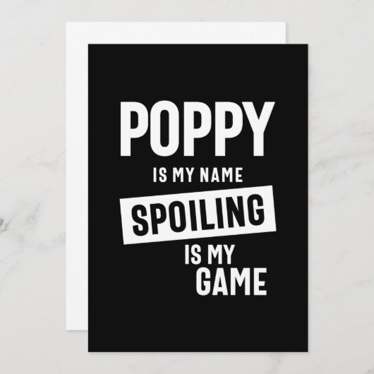 ポピーは私の名前を台無しにするは私のゲーム サンキューカード (正面/裏面)