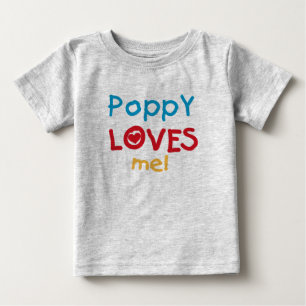 ポピーはTシャツとギフトが大好き ベビーTシャツ