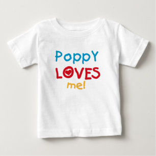 ポピーはTシャツとギフトが大好き ベビーTシャツ