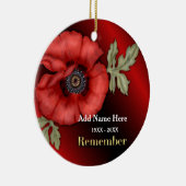 ポピーを思い出カスタマイズ- セラミックオーナメント (右)