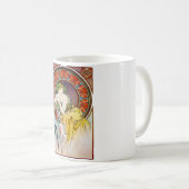 ポピーを持つミュシャ コーヒーマグカップ (正面右)