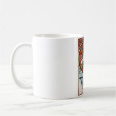 ポピーを持つミュシャ コーヒーマグカップ (左)